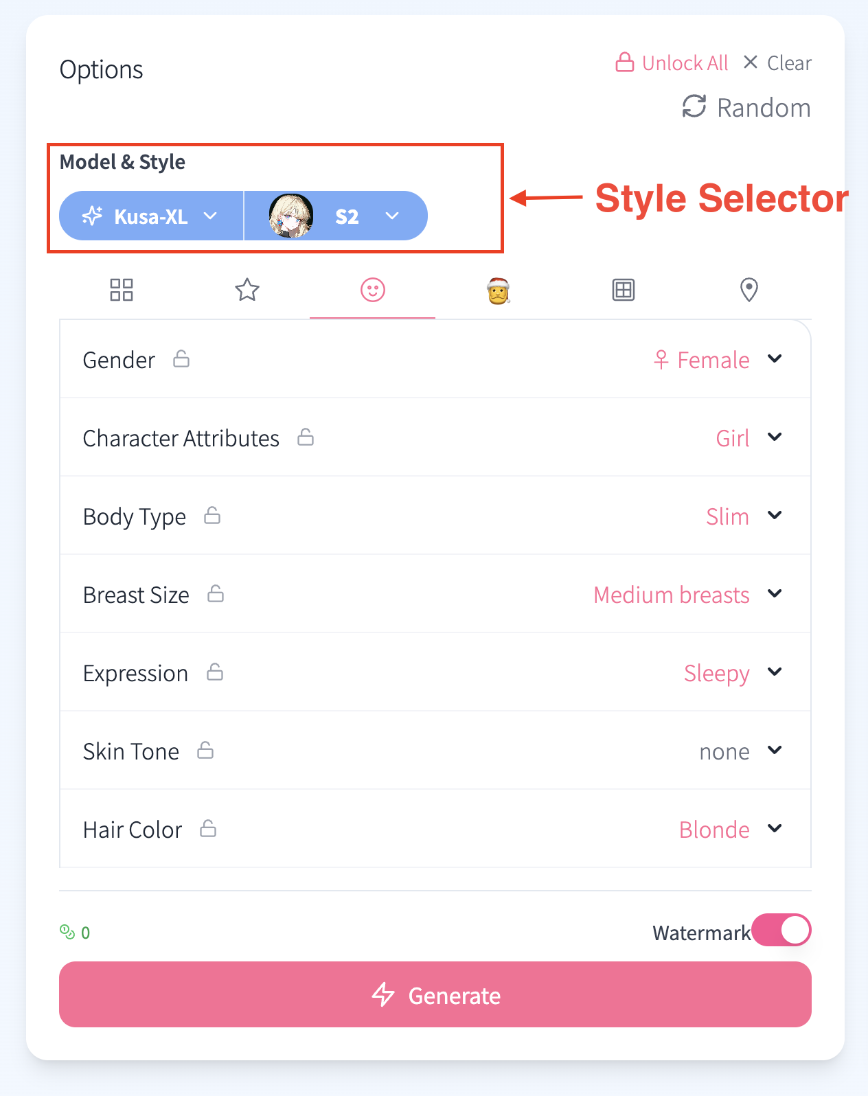 Fonction Sélecteur de Style