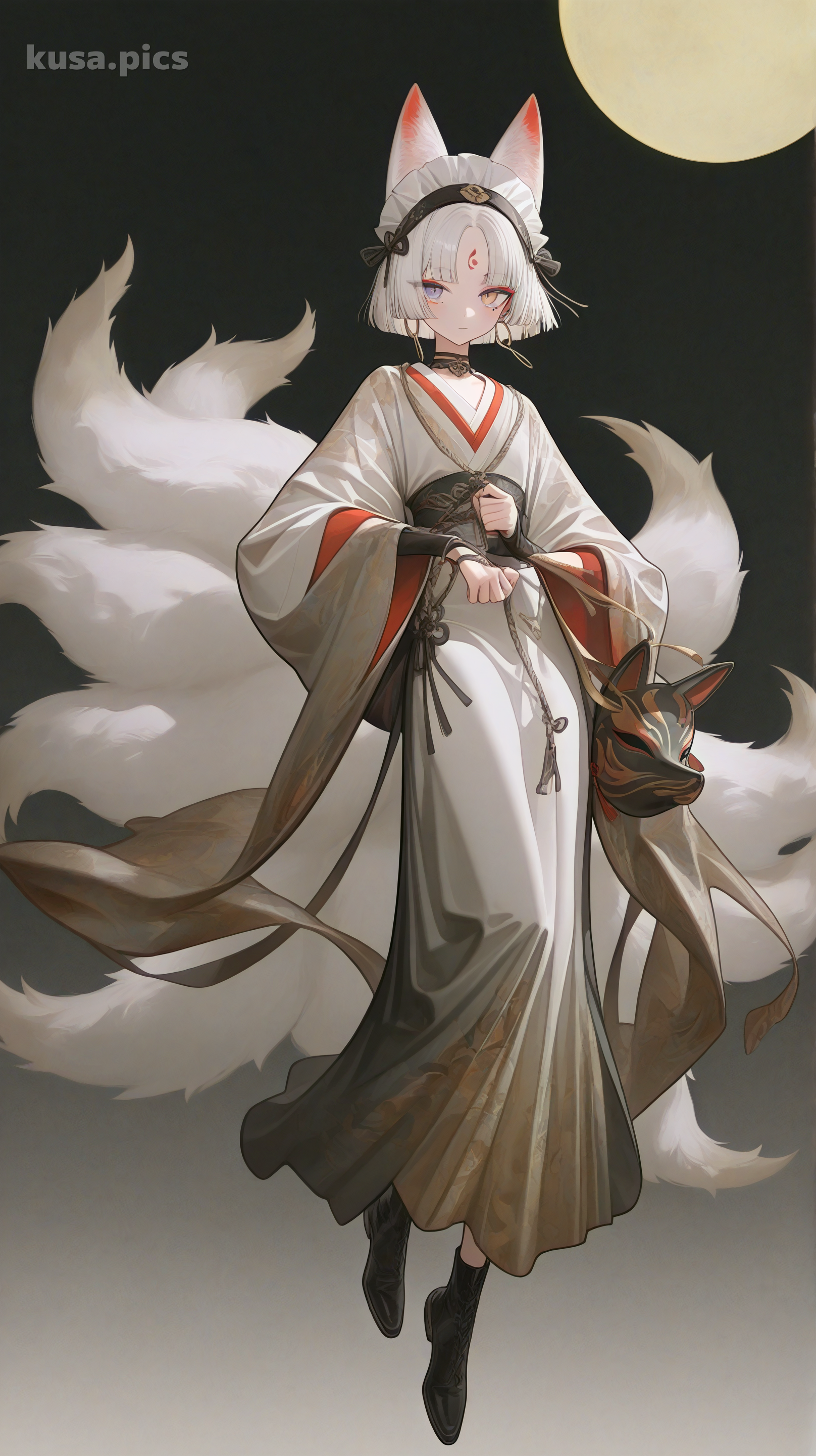 Exemple d'OC en plein corps KusArt - Personnage de fille lapin démon