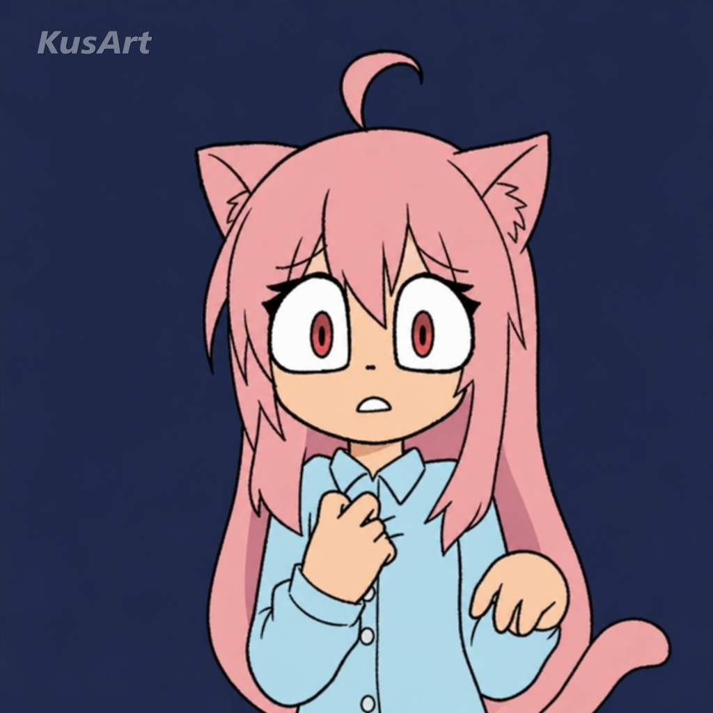 Before 2012 animation meme remade with a chibi anime catgirl in a retro loop style