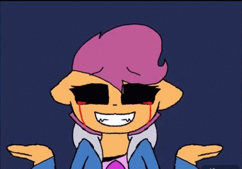 Low-frame anime loop in the early animation meme aesthetic