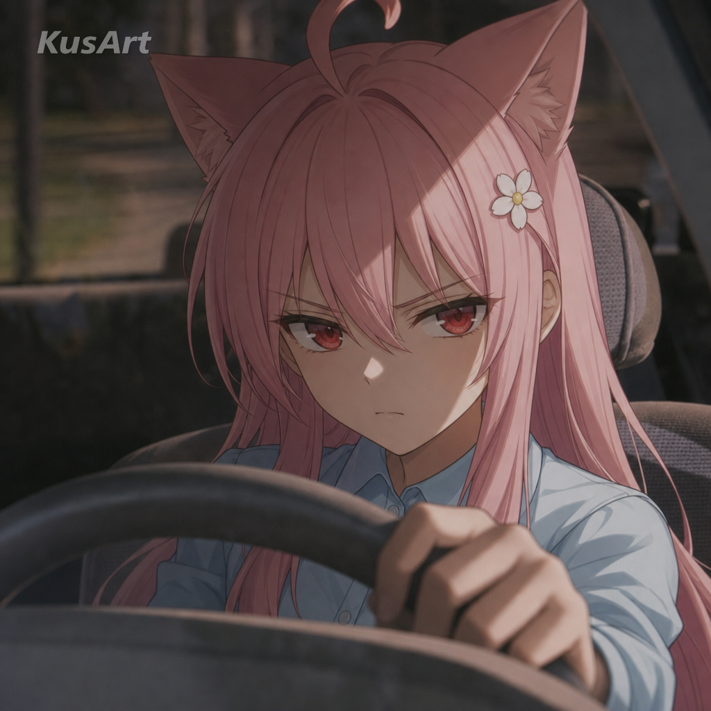 I just can't prove it meme remade with an anime catgirl giving a suspicious narrow-eyed glare