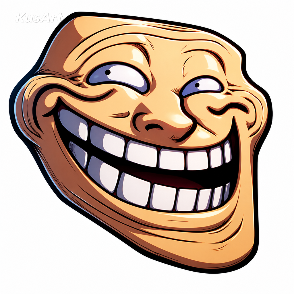 重新绘制成鲜艳动漫赛璐璐插画的表情包脸