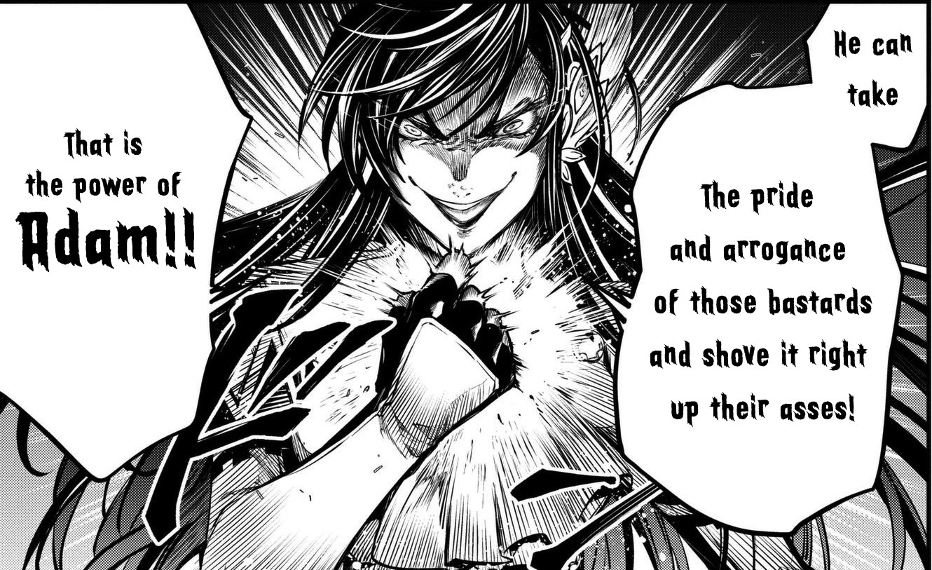 Pointy anime chin meme captioned as an absurd cursed-image macro