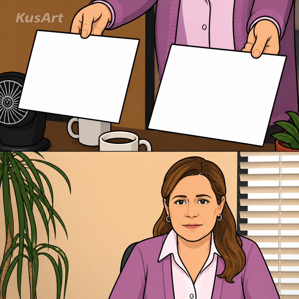 They're the same picture meme restyled as a clean flat cartoon