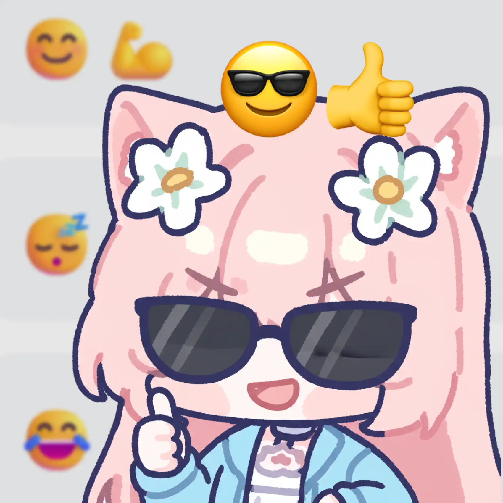 Emoji Workshop - AI Create gentle, pastel emoji sets with the soft delicate aesthetic.
