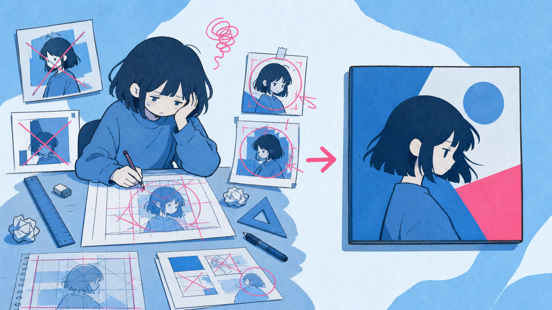 Move from a Loose Character Image to a Coherent Design - AI Anime Album Cover Maker