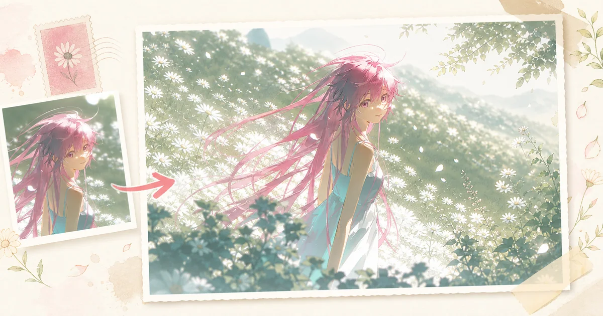 AI Anime Healing Postcard Maker