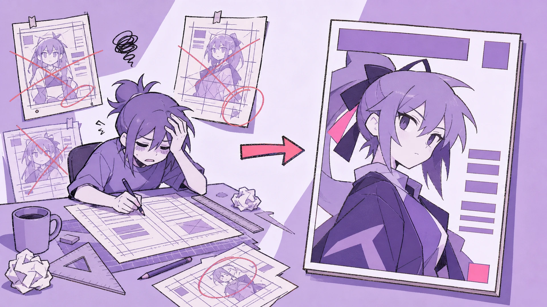 Move from a Loose Character Image to a Coherent Design - AI Anime Magazine Cover Maker