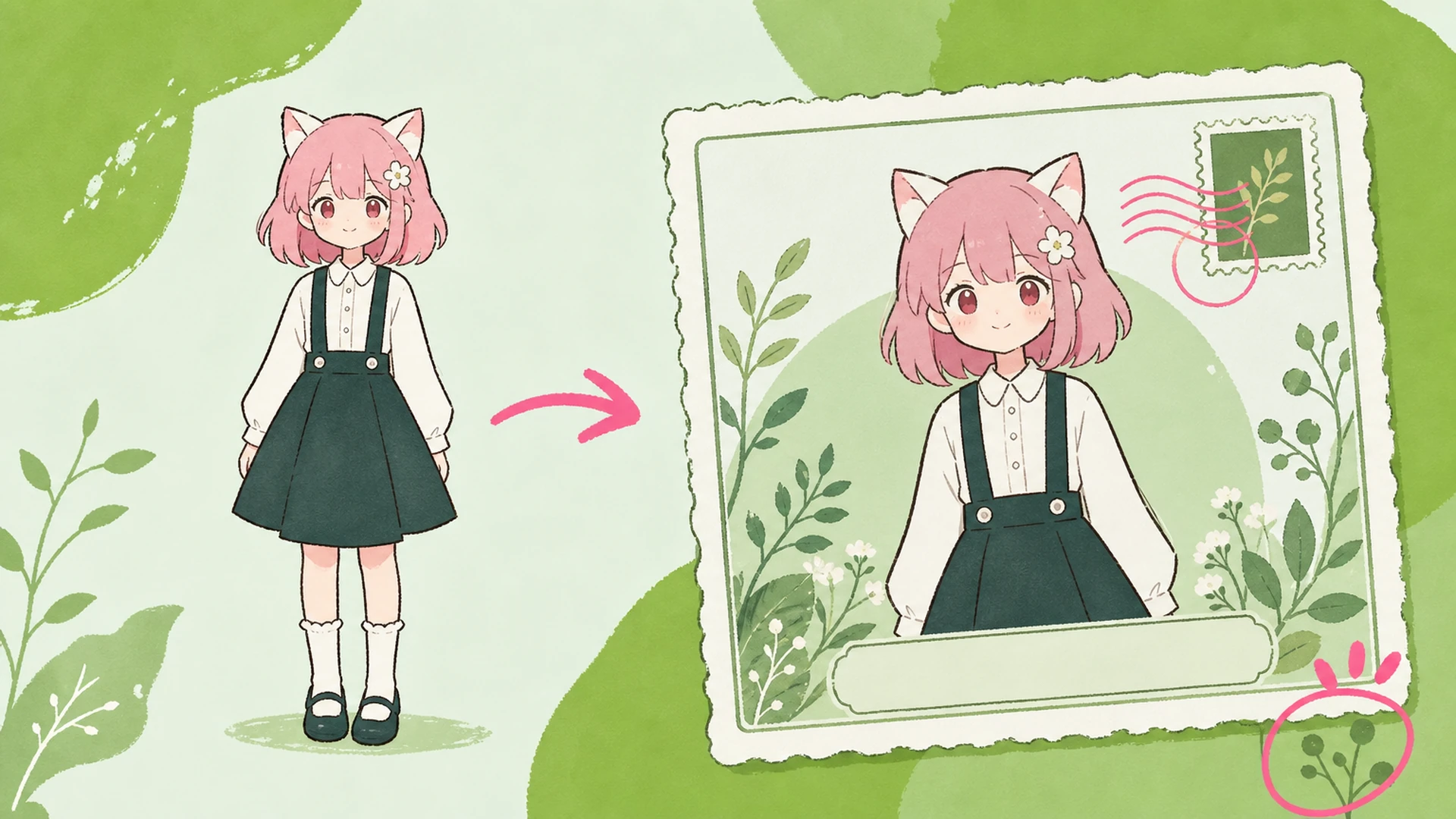 Create a Finished Japanese Wafu Postcard Without Rebuilding the Layout - AI Japanese Wafu Postcard Maker