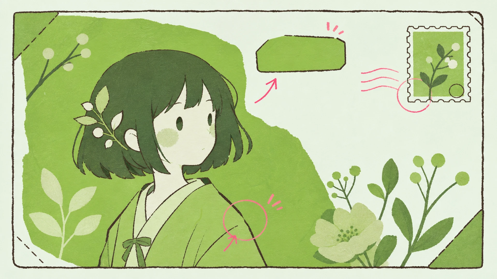 OC Keepsake Postcard - AI Japanese Wafu Postcard Maker