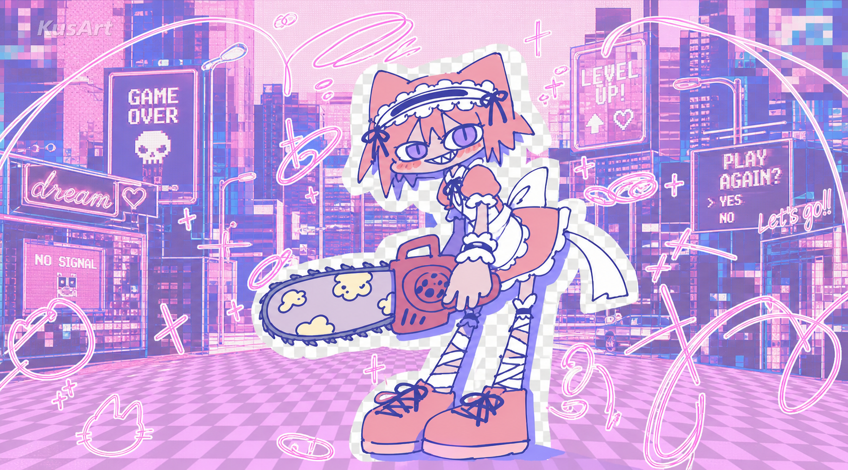 AI Pastel Cyber Background Changer