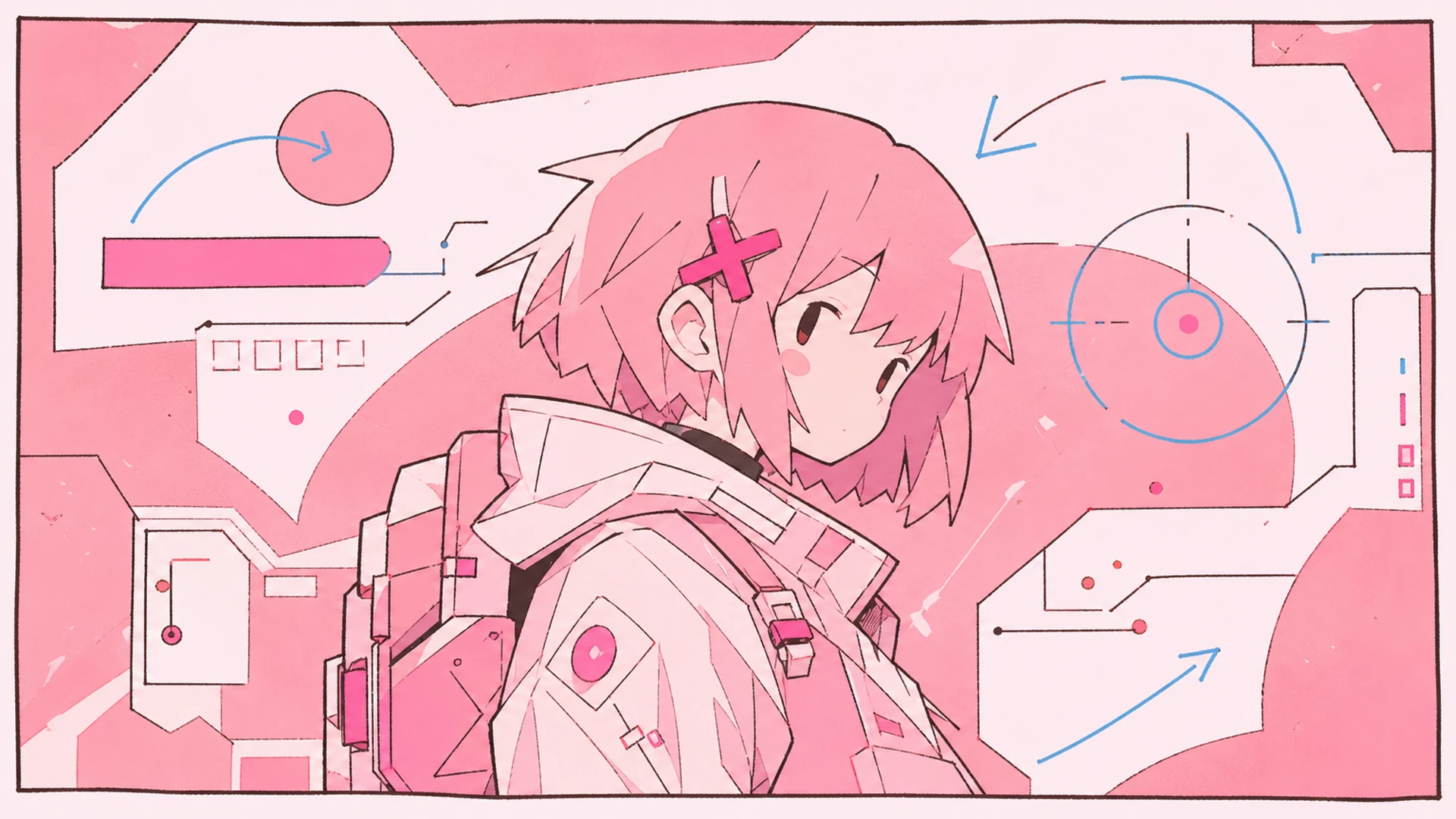 Pastel Cyber OC Poster - AI Pastel Cyber Background Changer