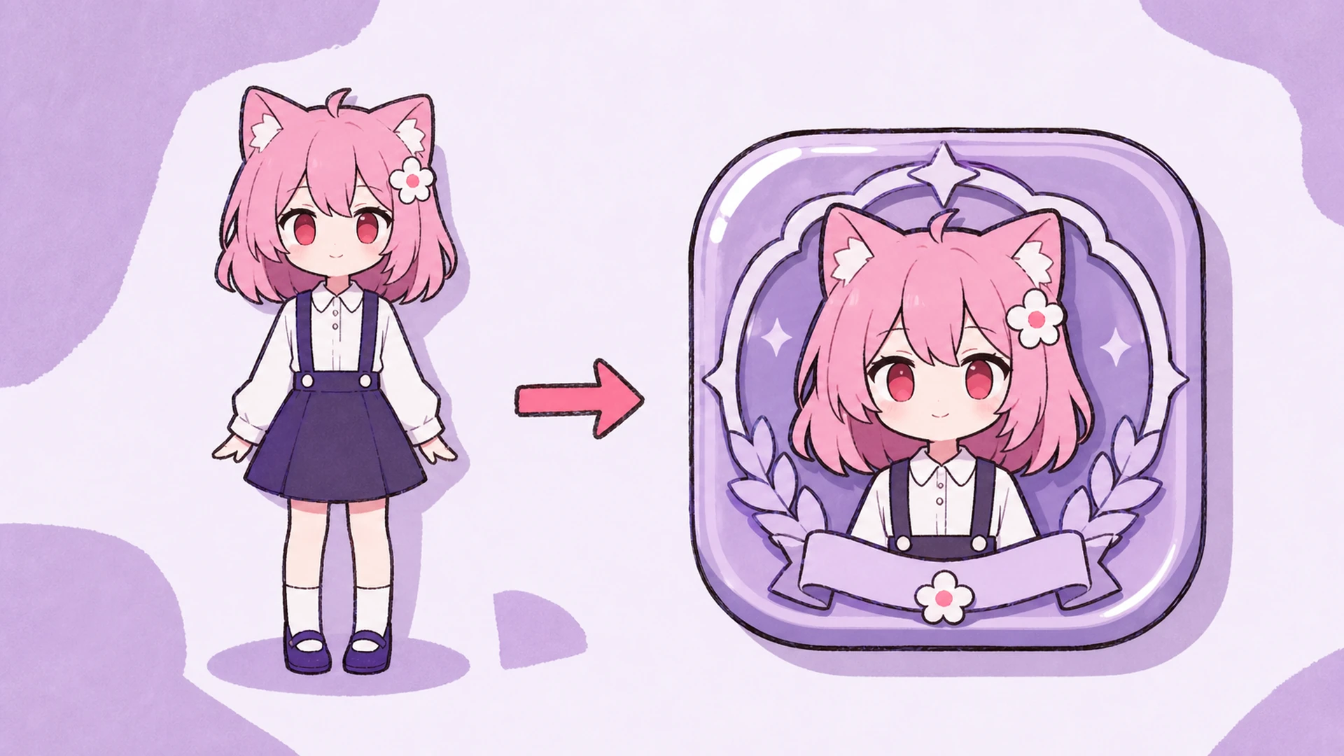 Create a Finished Mobile-Game Character Badge Without Rebuilding the Layout - AI Mobile Game Character Badge Maker