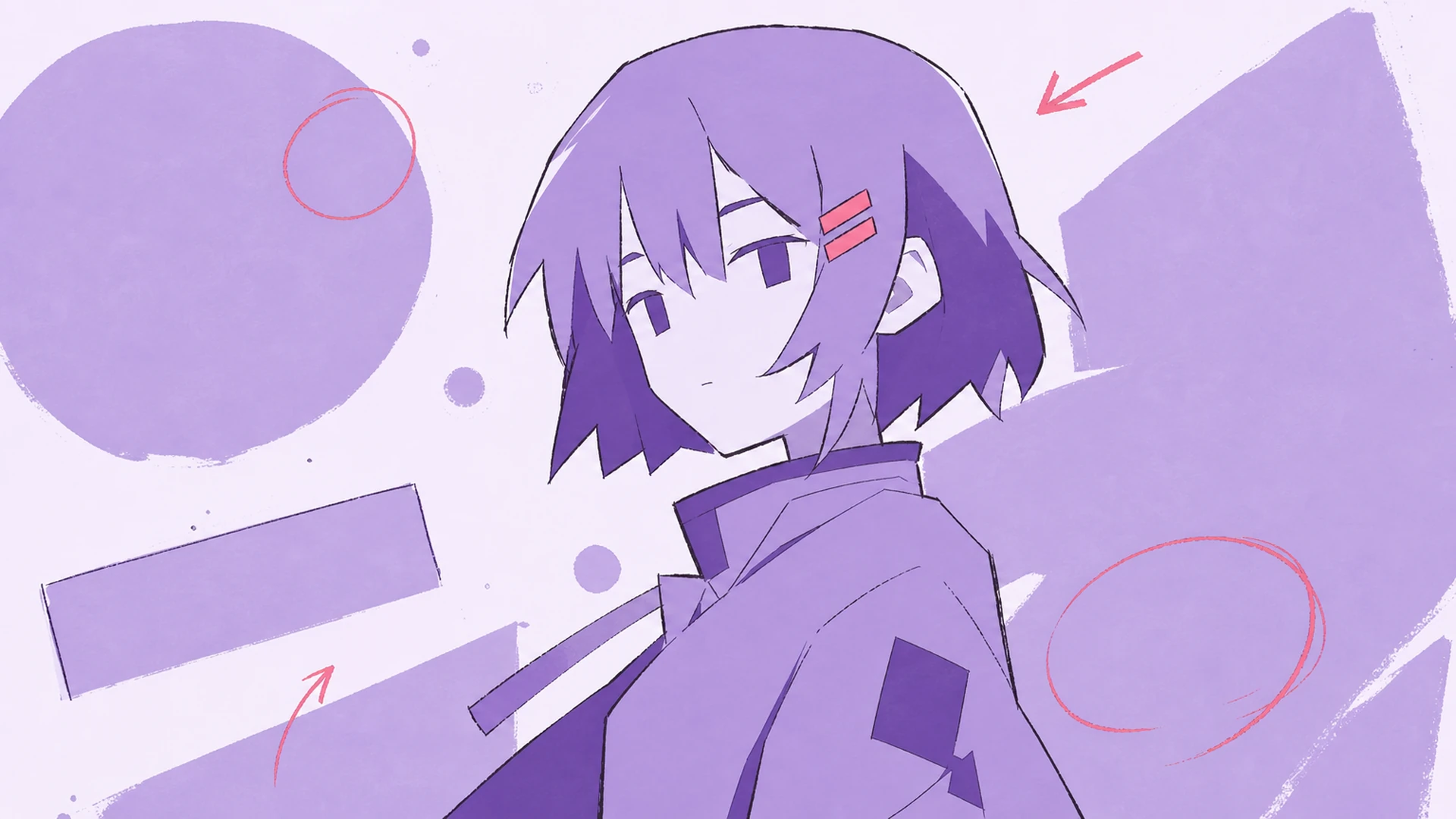 Purple Character Print - AI Purple Monochrome Anime Poster Maker