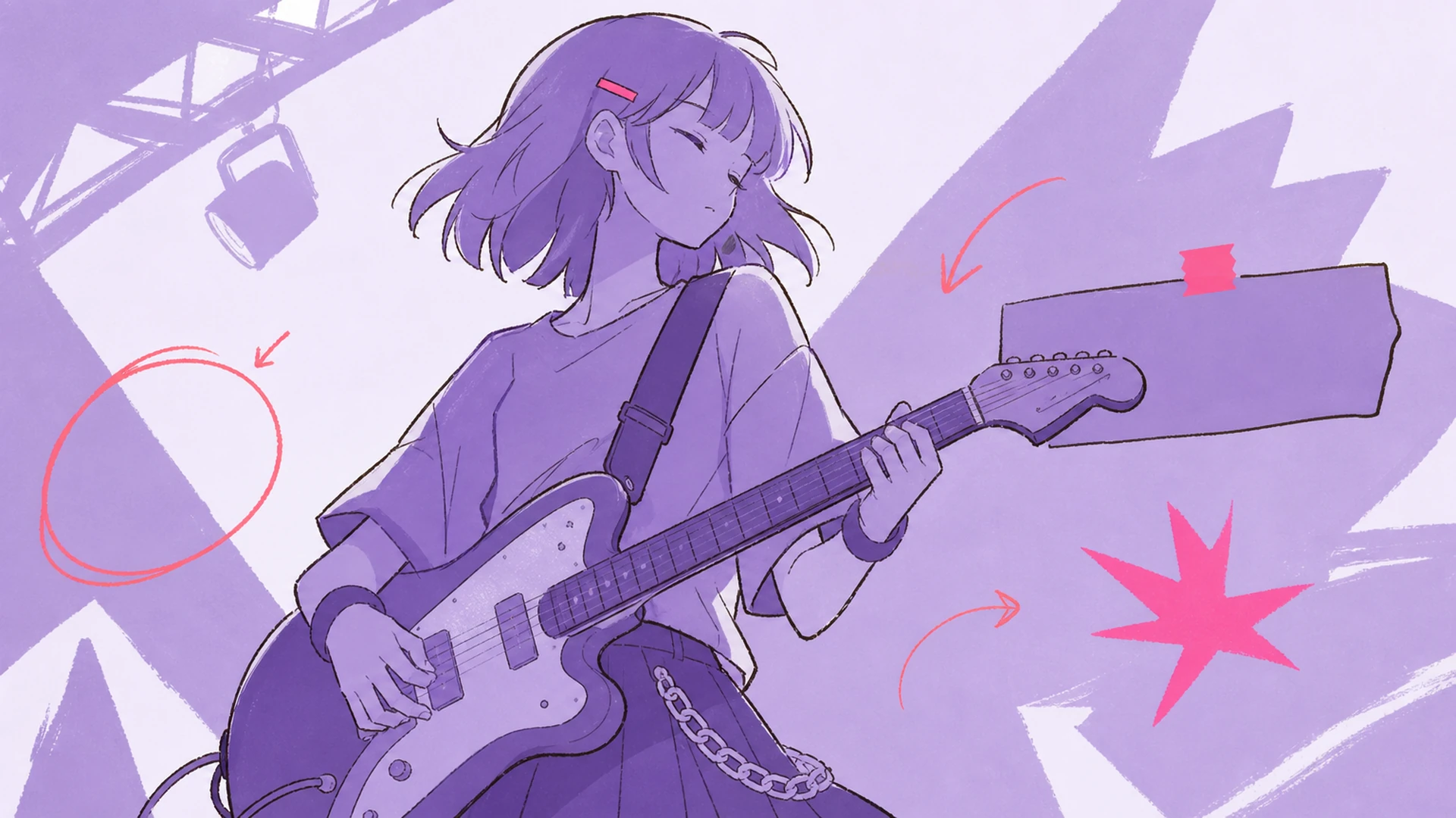 Music-Event Visual - AI Purple Monochrome Anime Poster Maker