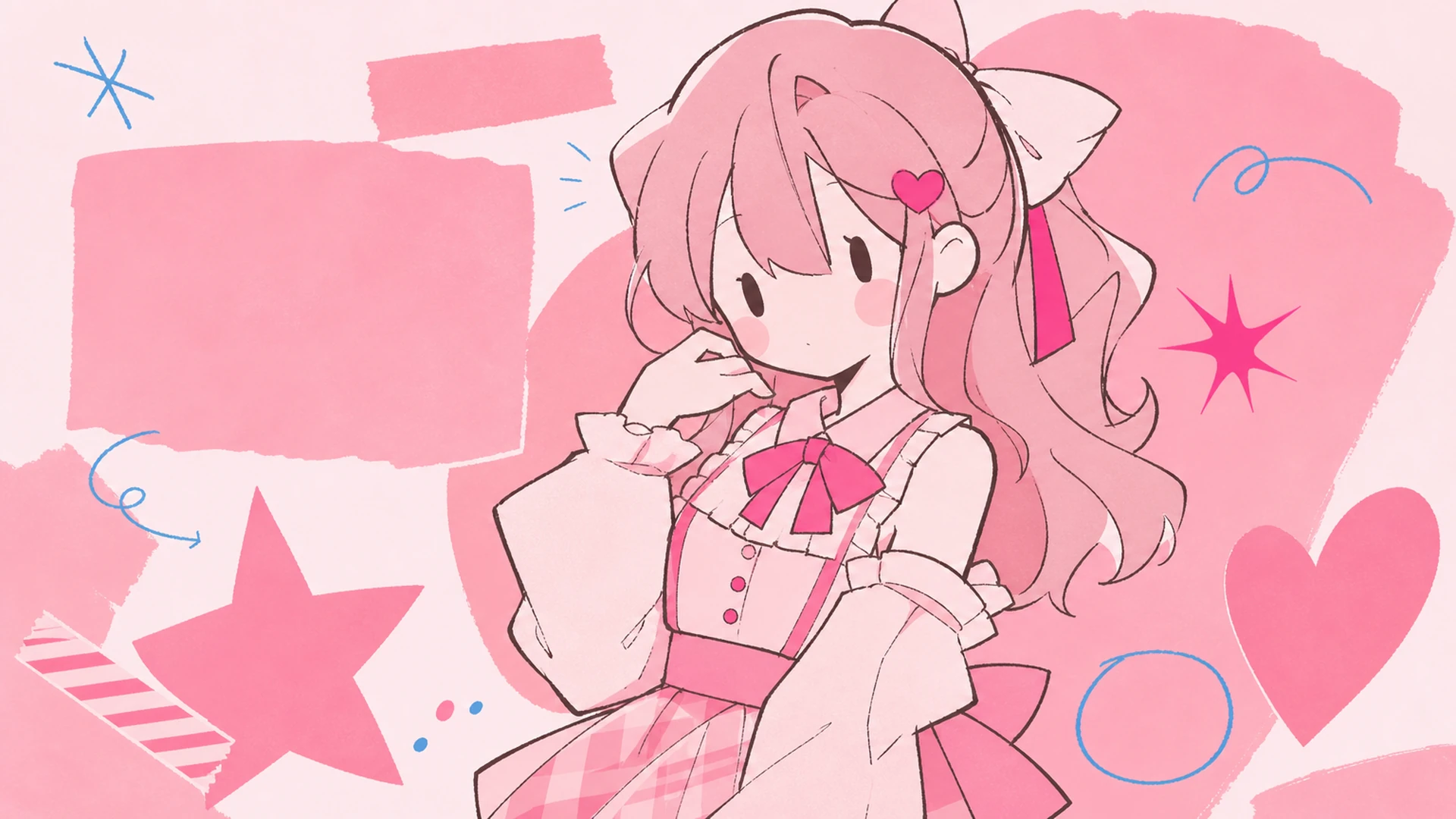 Idol Profile Visual - AI Pink Editorial Poster Maker