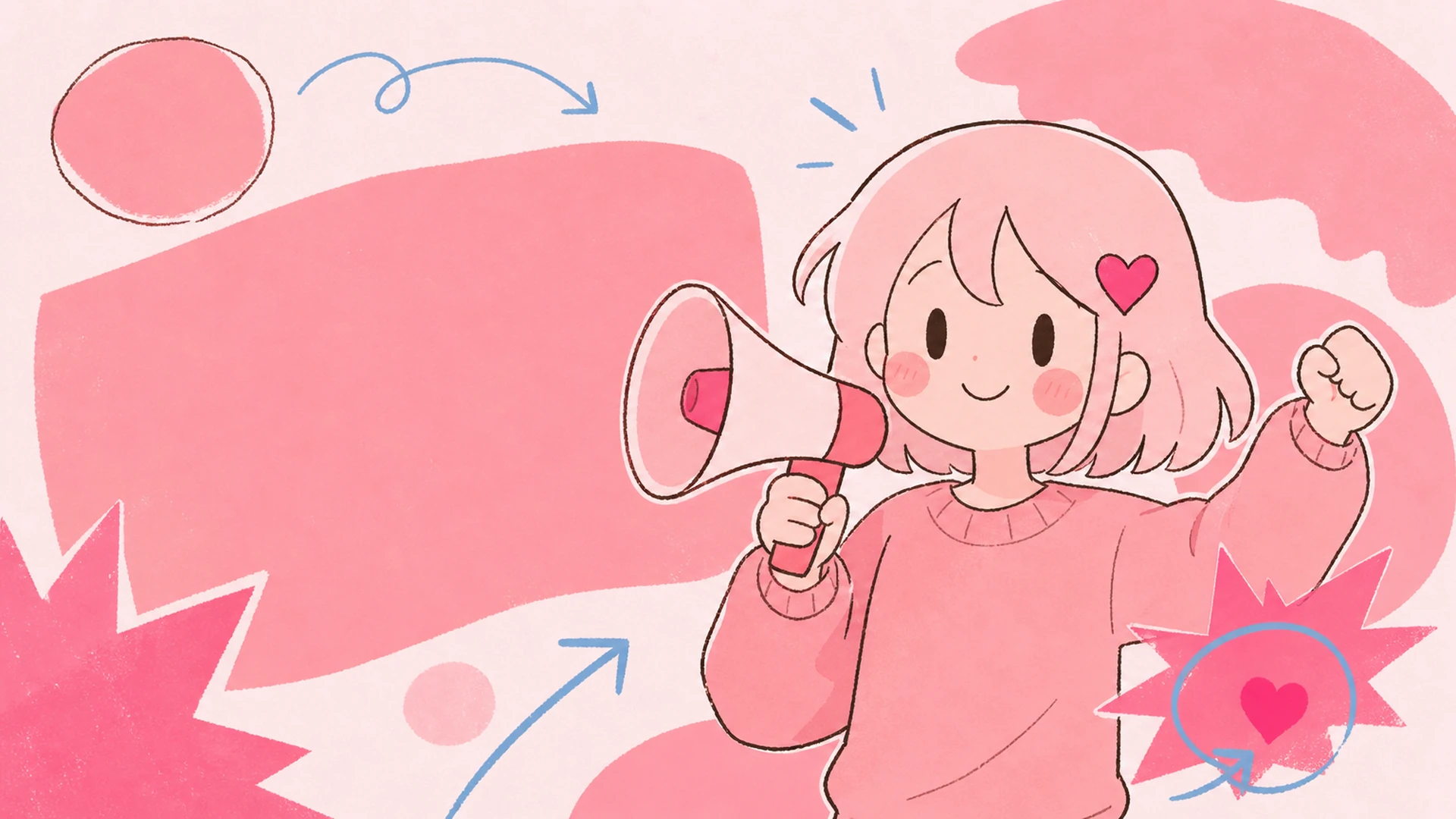 Cute Social Announcement - AI Pink Editorial Poster Maker