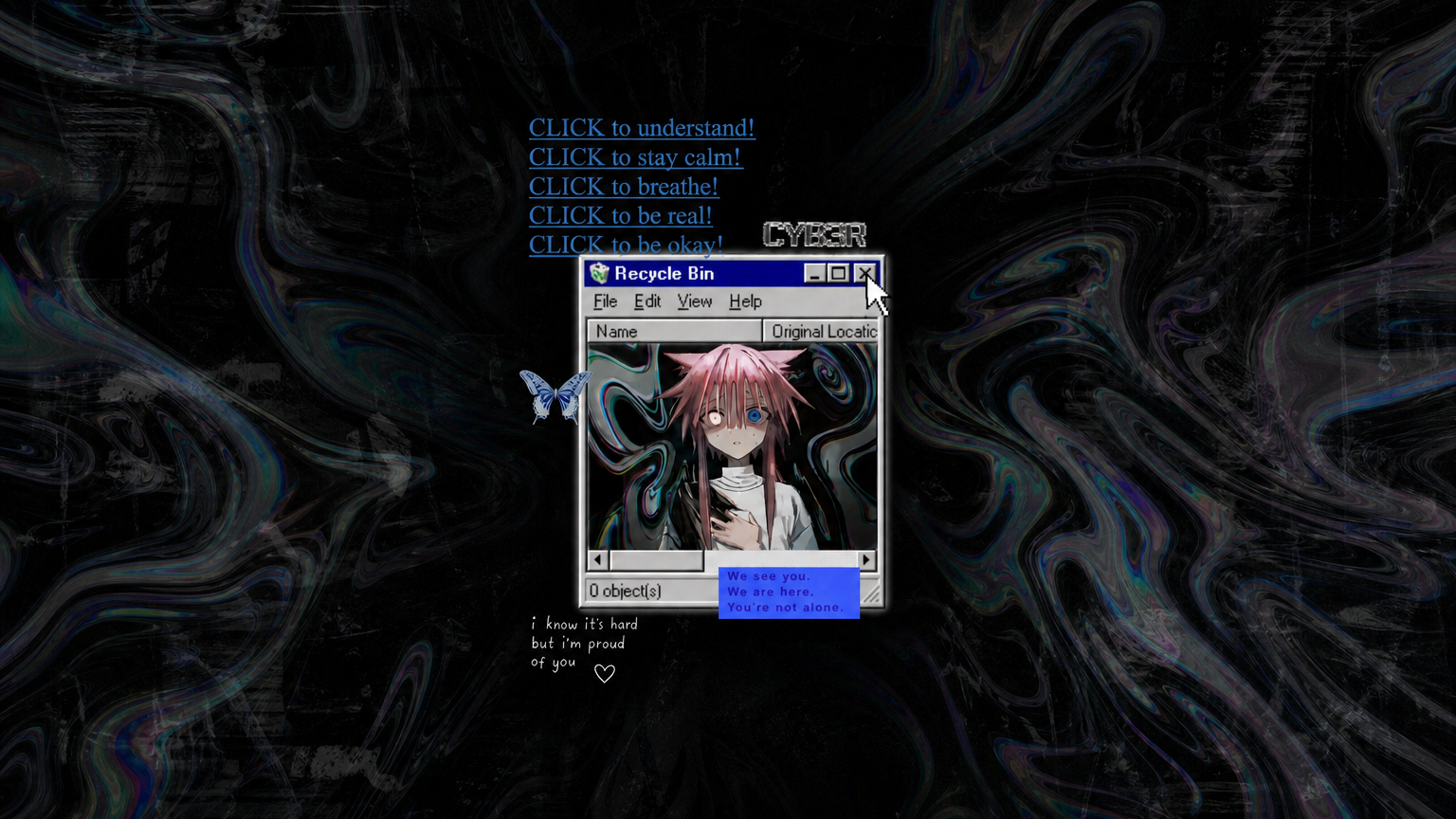 AI Y2K Webcore Poster Maker